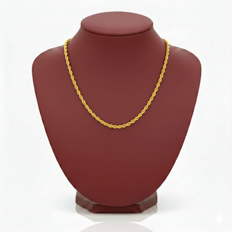 18k Gold Rope Chain 2 - 18k Gold Chain - Embellish Gold