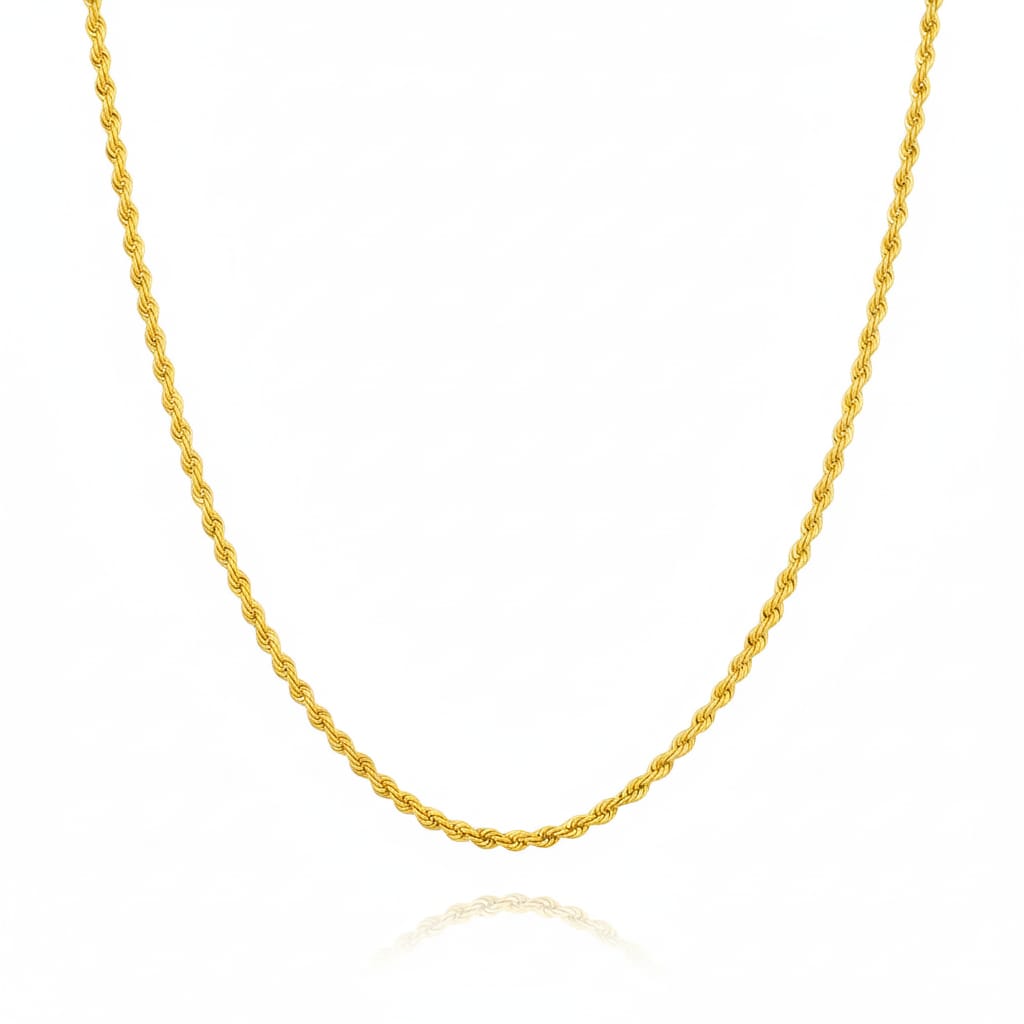 18k Gold Rope Chain 2 - 18k Gold Chain - Embellish Gold