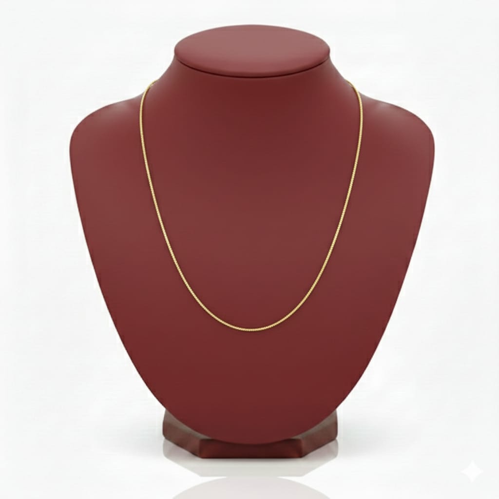 18k Gold Box Chain - 18k Gold Chain - Embellish Gold Jewelry & Diamond
