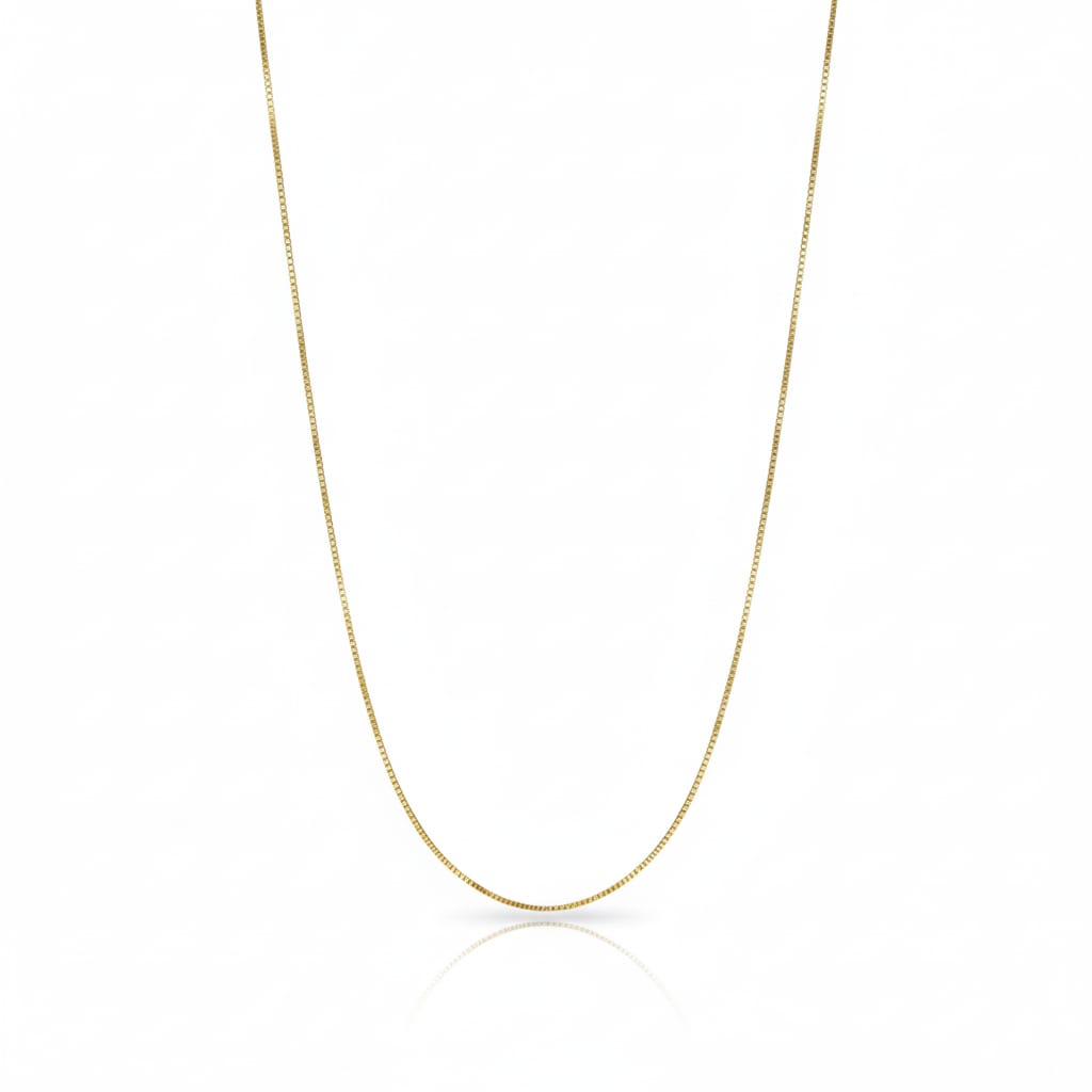 18K Real Gold Box Chain - 18k Gold Chain - Embellish Gold