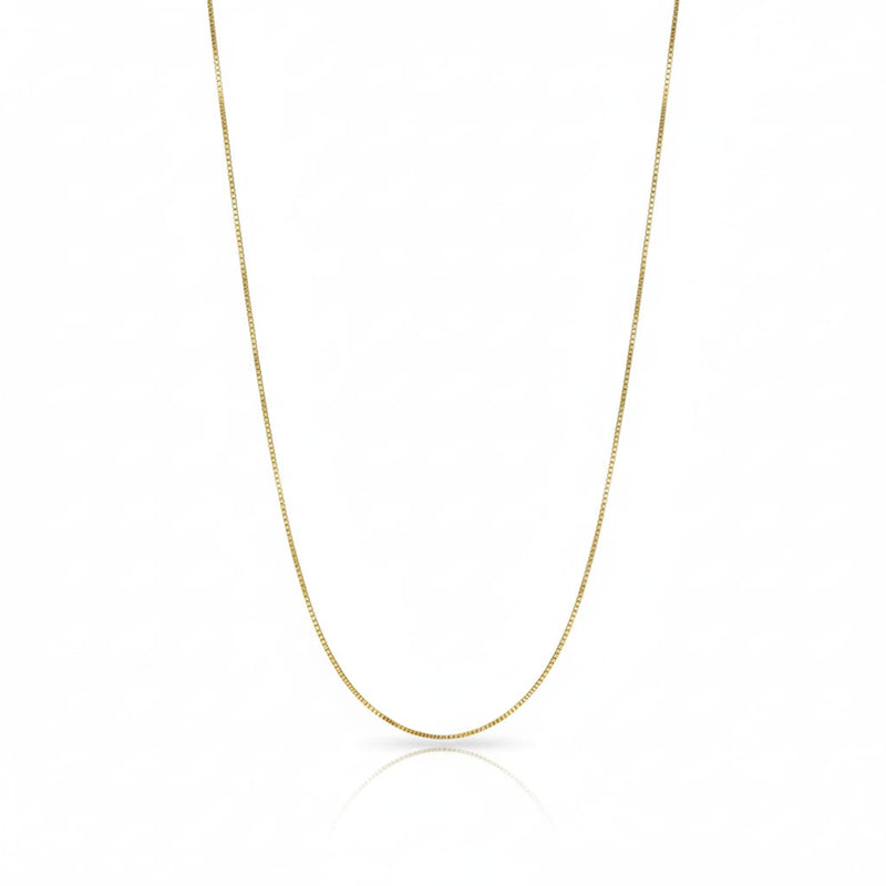18K Real Gold Box Chain - 18k Gold Chain - Embellish Gold
