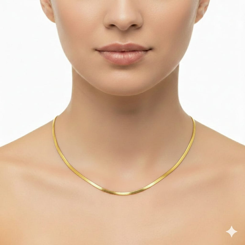 18k Gold Elegant Chain - 18k Gold Chain - Embellish Gold