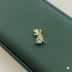 18k Gold Fairy Stone Pendant