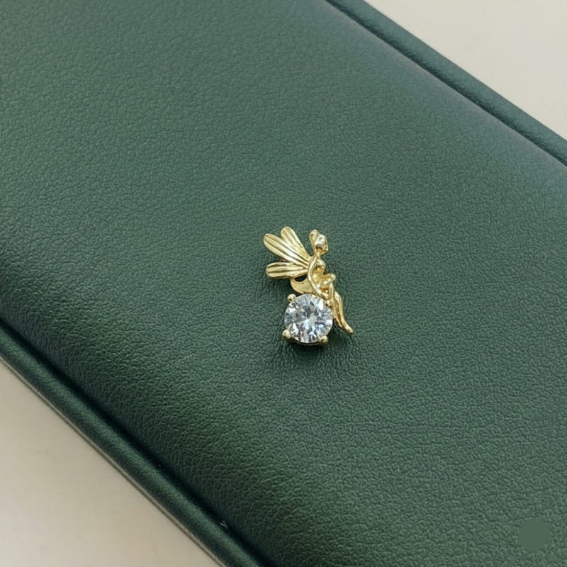 18k Gold Fairy Stone Pendant - 18k Gold Pendant - Embellish Gold