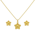 18k Gold Star Dot Jewelry Set