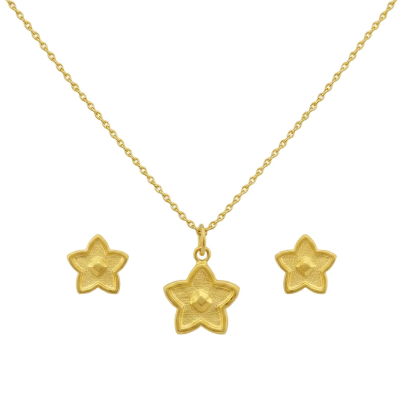 18k Gold Star Dot Jewelry Set - مجموعة احتفالية - Embellish Gold