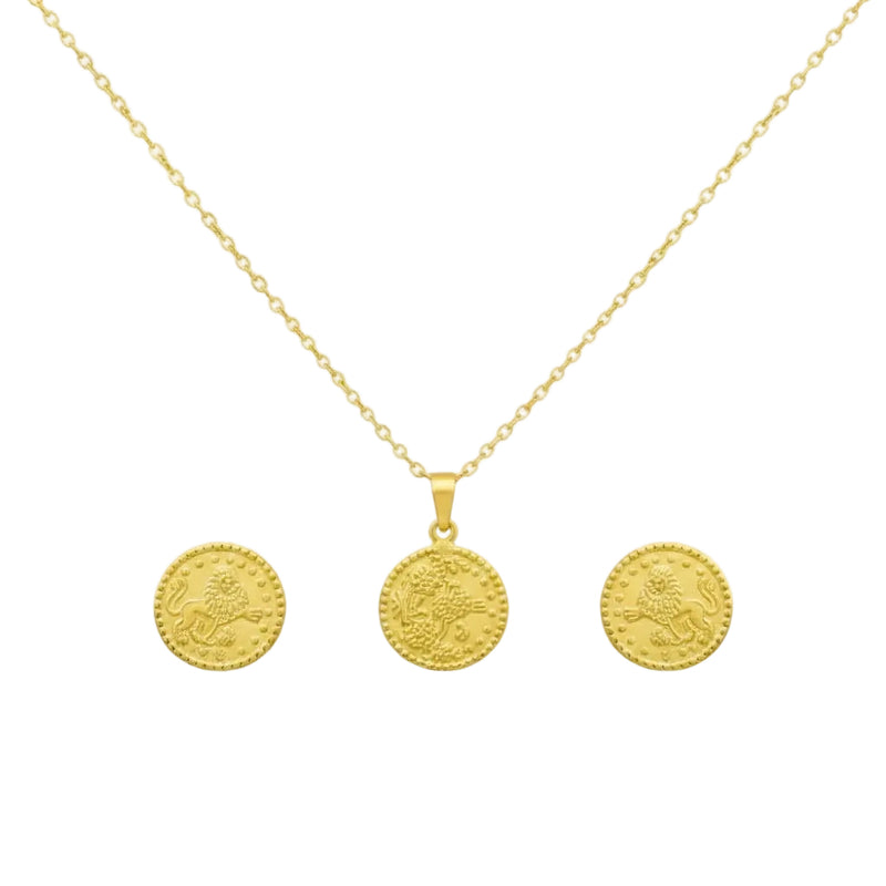 18K Real Gold Life Of Tree Necklace And Earring Set - Festive Collection - Embellish Gold