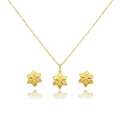 18k Gold Hexa Flower Set