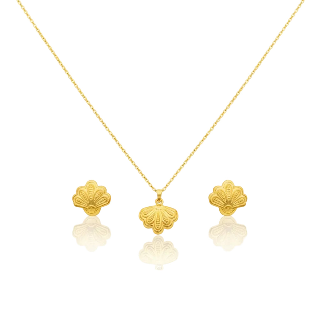 18k Gold Birdfly Jewelry Set