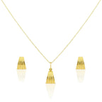 18k Gold Half cut shell Jewelry Set