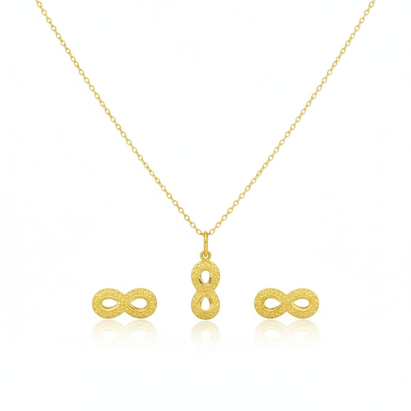 18k Gold infinity dot Jewelry Set - Special Deals - Embellish Gold