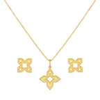 18k Gold Shuriken Inspired Jewelry Set