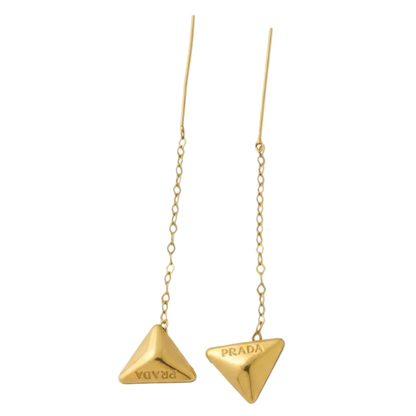18k Gold Triangle Tictac Earrings - 18k Gold Earrings - Embellish Gold Jewelry & Diamond