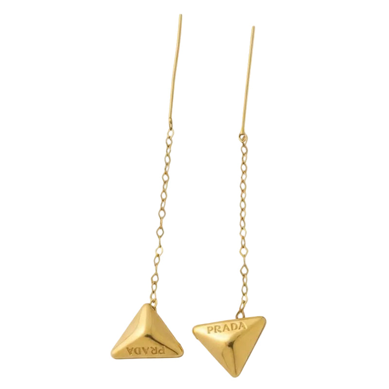 18k Gold Triangle Tictac Earrings - 18k Gold Earrings - Embellish Gold Jewelry & Diamond