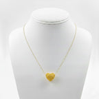 18k Gold Heart Swarovski Necklace