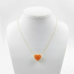 18k Gold Heart Swarovski Necklace
