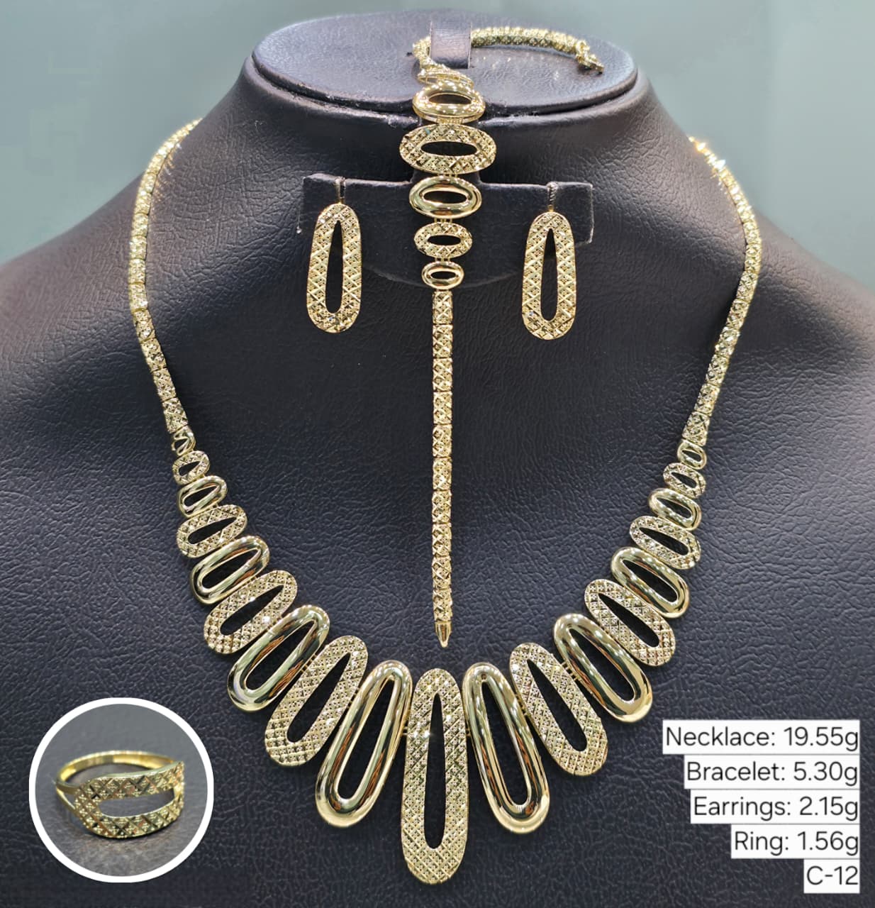 18k Gold Clip Inspired Design Jewelry Set - ad collection - Embellish Gold Jewelry & Diamond