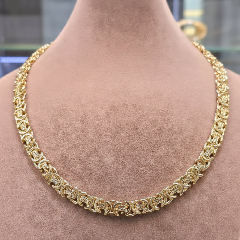 18k Gold Dia Cut Versace Chain - مجموعة متميزة - Embellish Gold Jewelry & Diamond