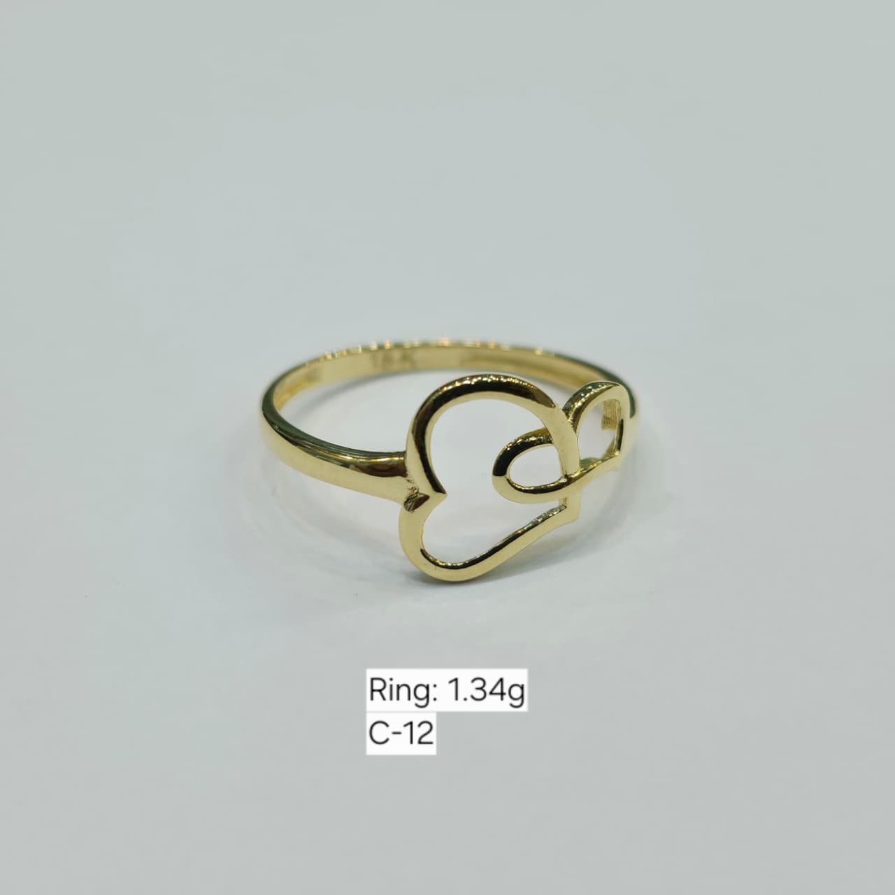 18k Gold Love Heart Ring
