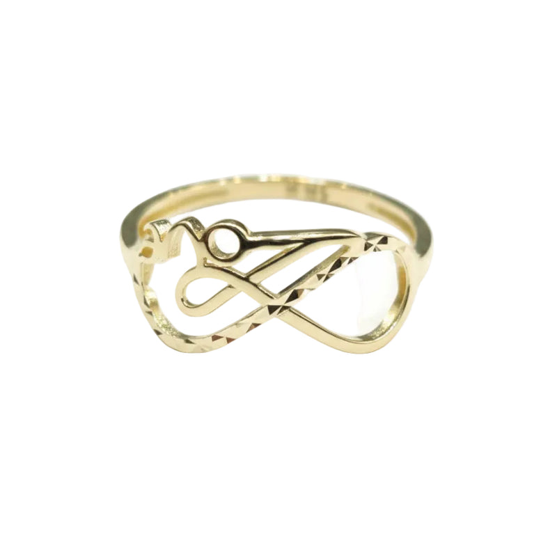 18k Gold Infinity Love Ring - 18k Gold Ring - Embellish Gold Jewelry & Diamond