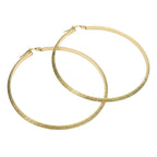 Gold hoop earrings on a light gray background with weight and code information.
