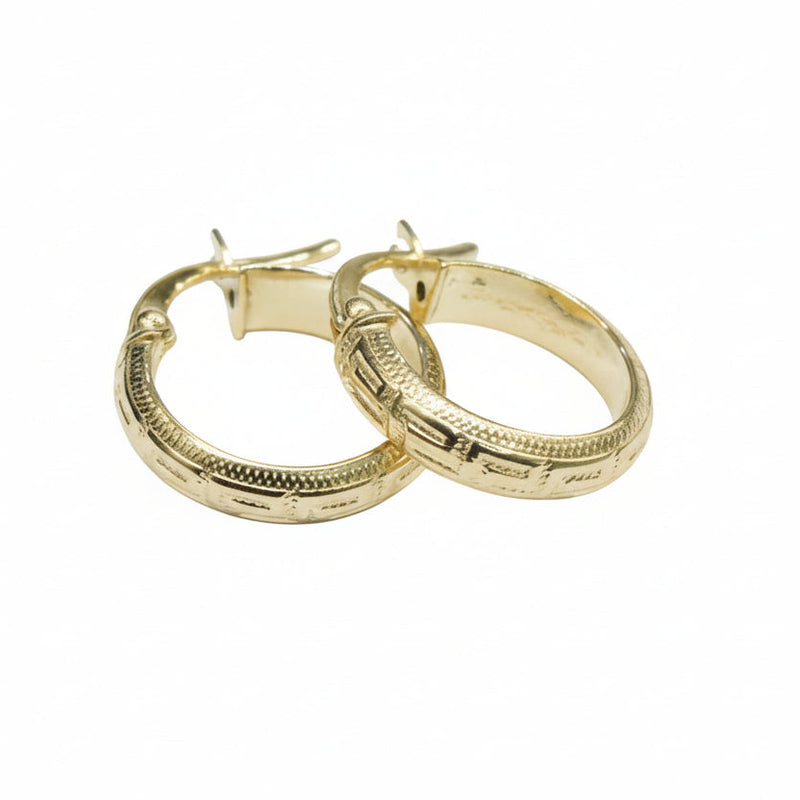 18k Gold Round Maze Loop Earrings - مجموعة احتفالية - Embellish Gold Jewelry & Diamond