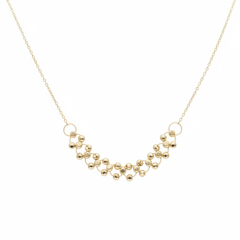 18k Gold Ball in Loop Necklace - مجموعة احتفالية - Embellish Gold Jewelry & Diamond