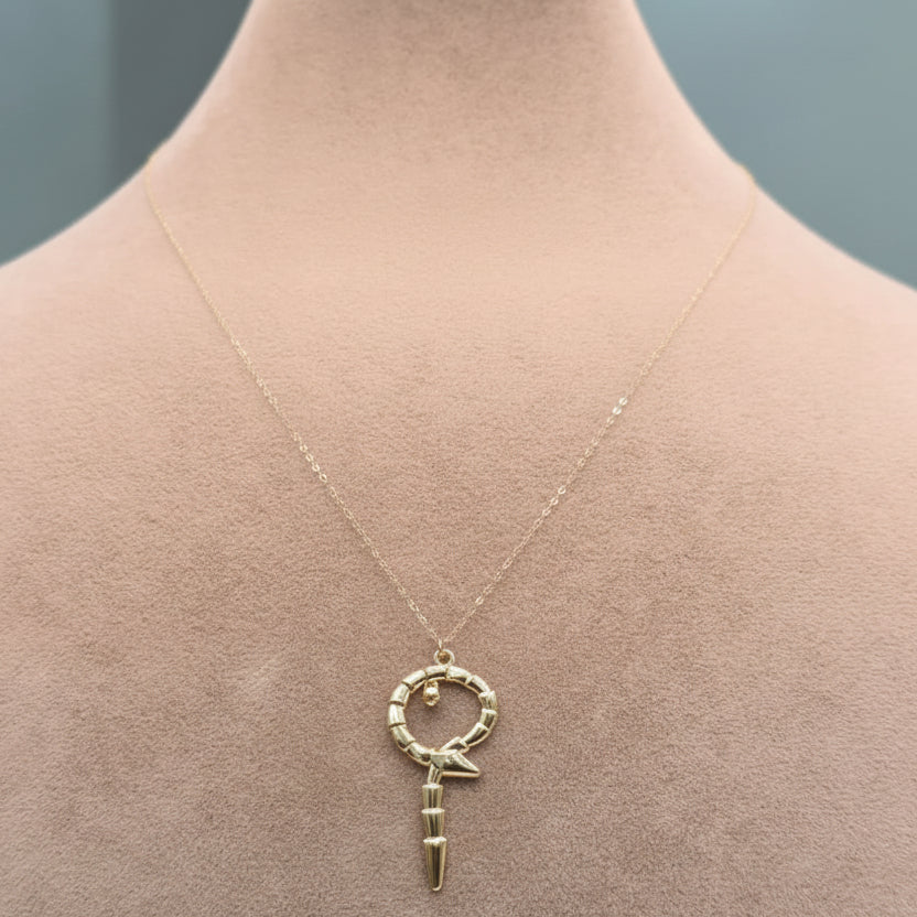 18k Gold Light Cobra Necklace - 18k Gold Necklace - Embellish Gold Jewelry & Diamond