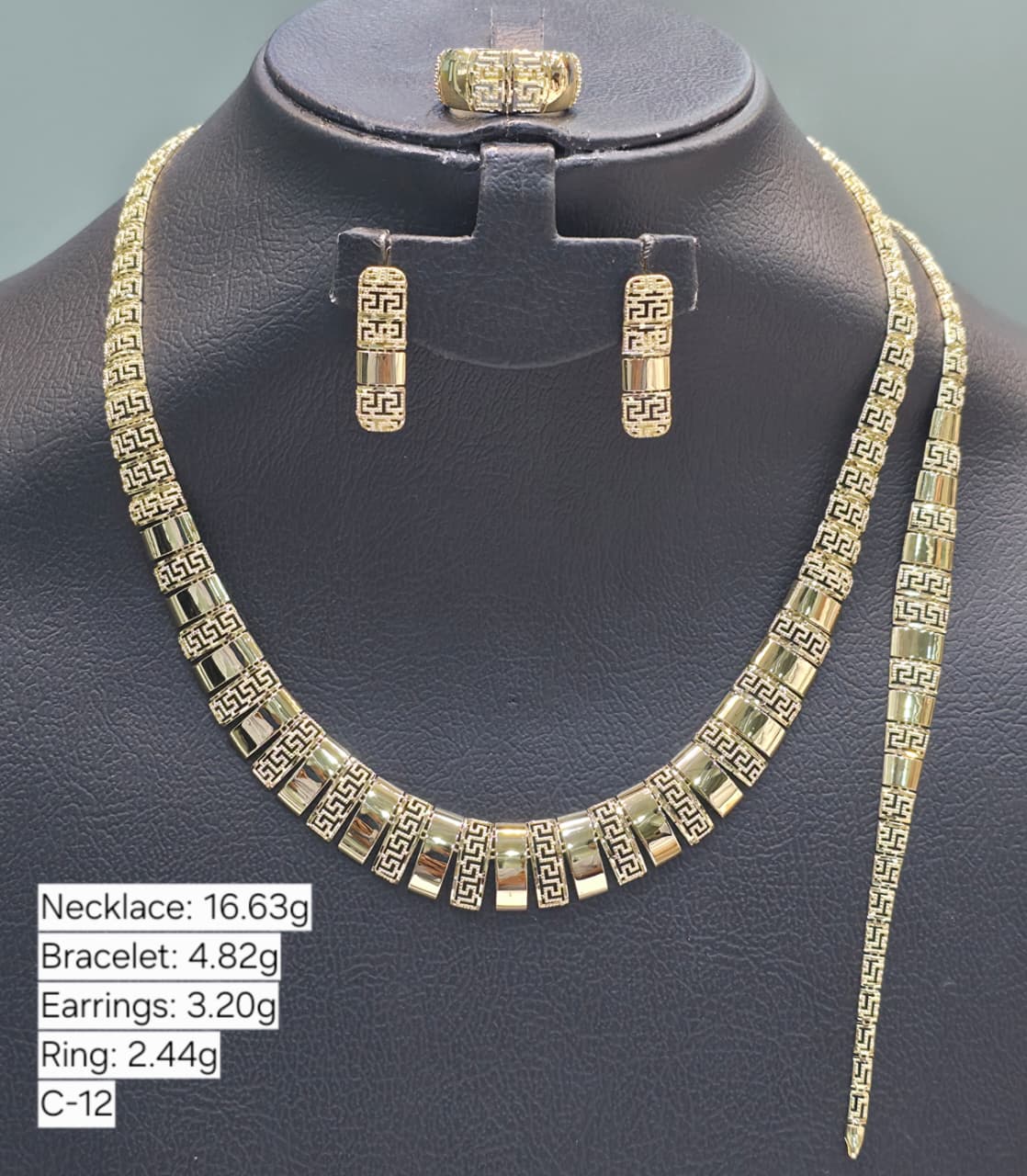 18k Gold Maze with Plain Design Jewelry Set - ad collection - Embellish Gold Jewelry & Diamond