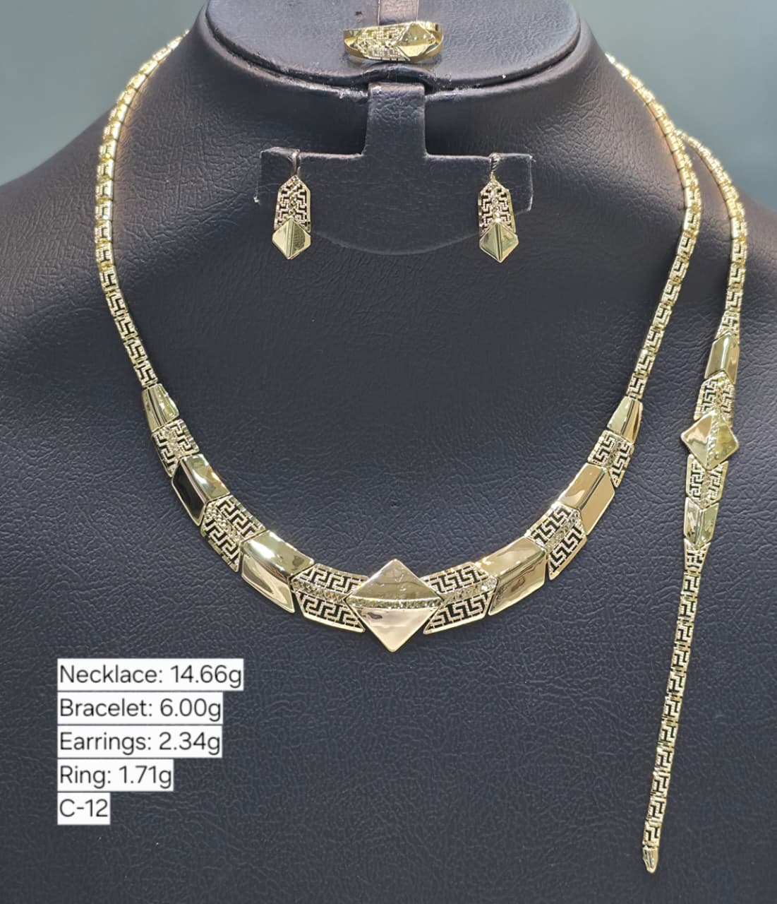 18k Gold Diamond Style Jewelry Set - ad collection - Embellish Gold Jewelry & Diamond