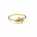 Gold ring on a gray background with weight and code displayed