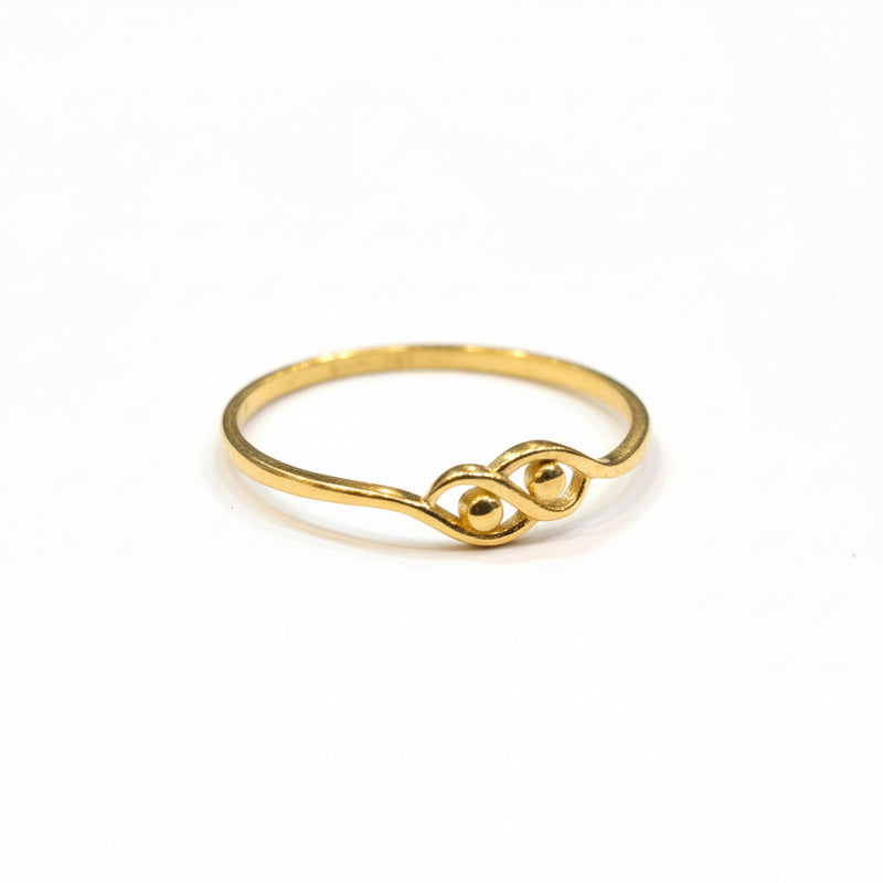 18k Gold Infinity Ball Ring - 18k Gold Ring - Embellish Gold Jewelry & Diamond