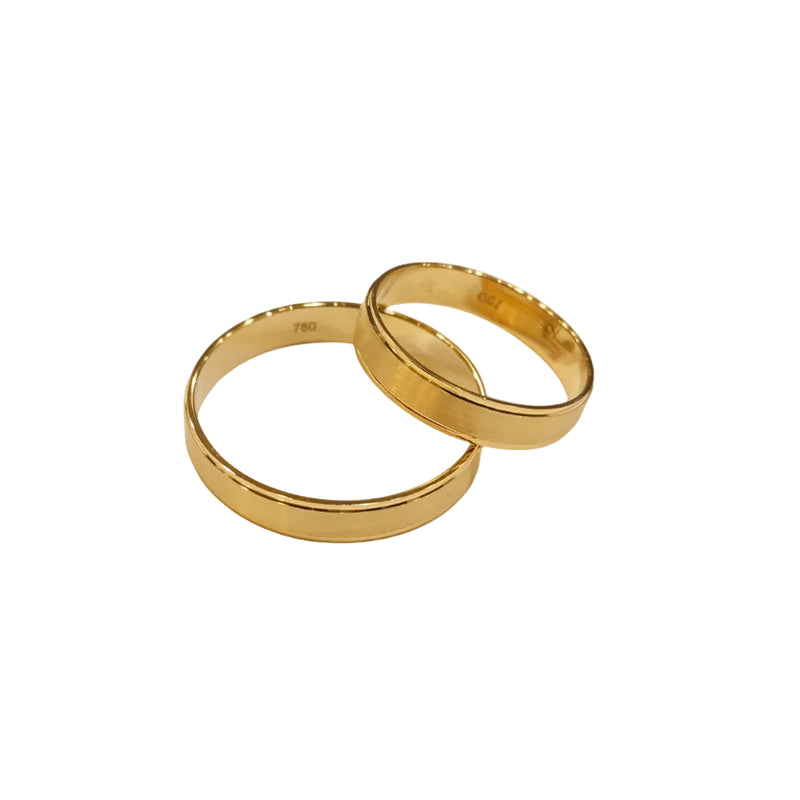 18k Gold Plain Cut Ring - 18k Gold Ring - Embellish Gold Jewelry & Diamond