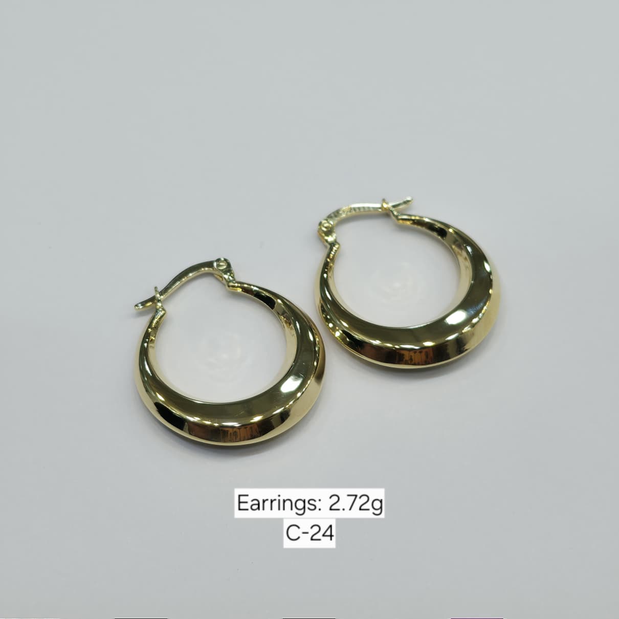 18k Gold Glaze Loop Earrings