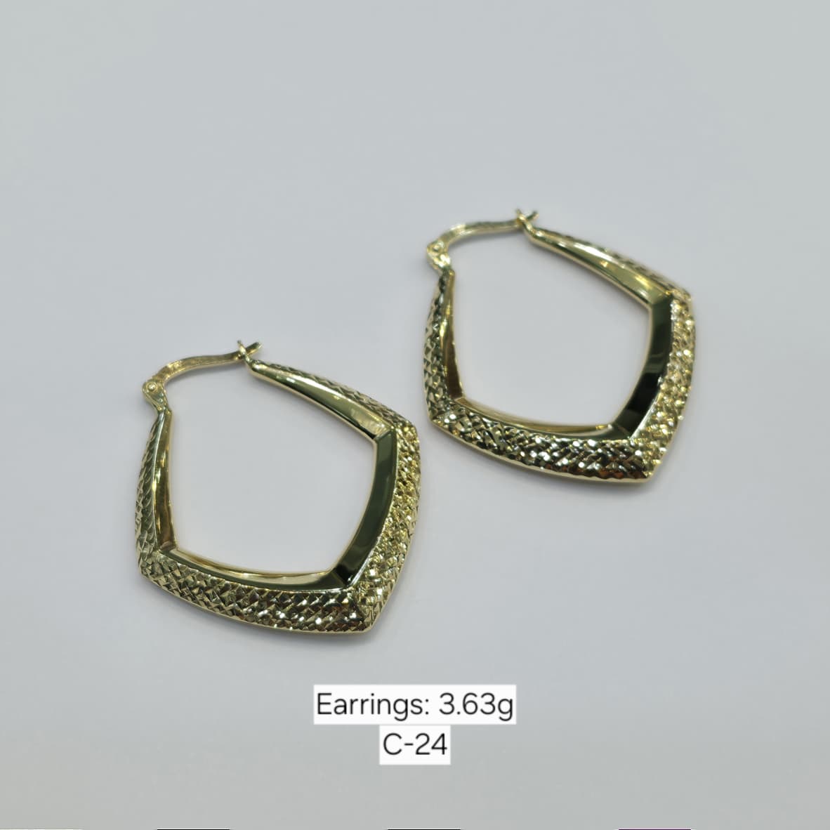 18k Gold Dia Inspired Loop Earrings