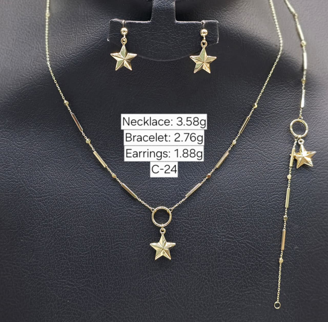 18k Gold Star Ball Jewelry Set - Best Seller - Embellish Gold Jewelry & Diamond