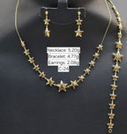 18k Gold Multi Star Jewelry Set