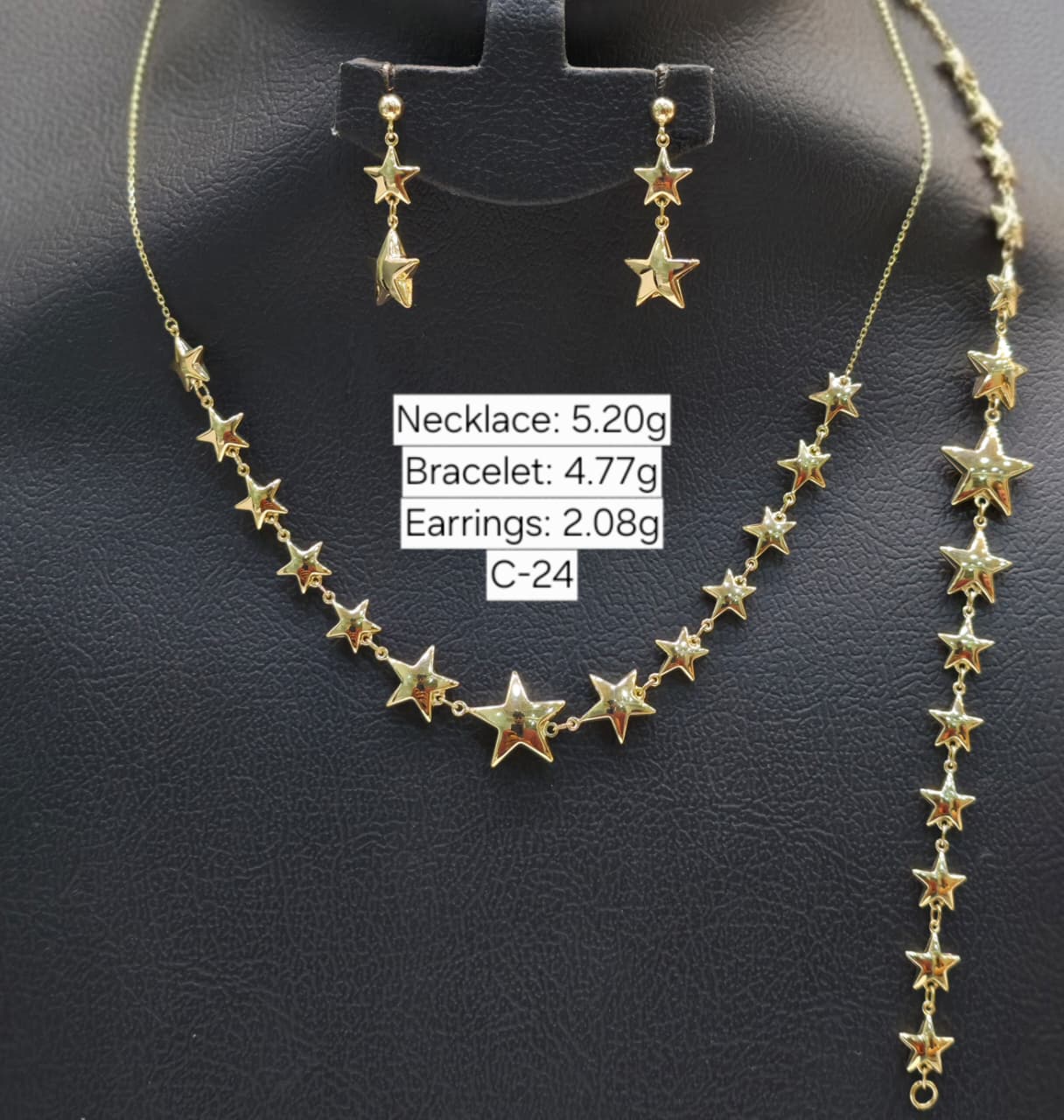 18k Gold Multi Star Jewelry Set - Best Seller - Embellish Gold Jewelry & Diamond
