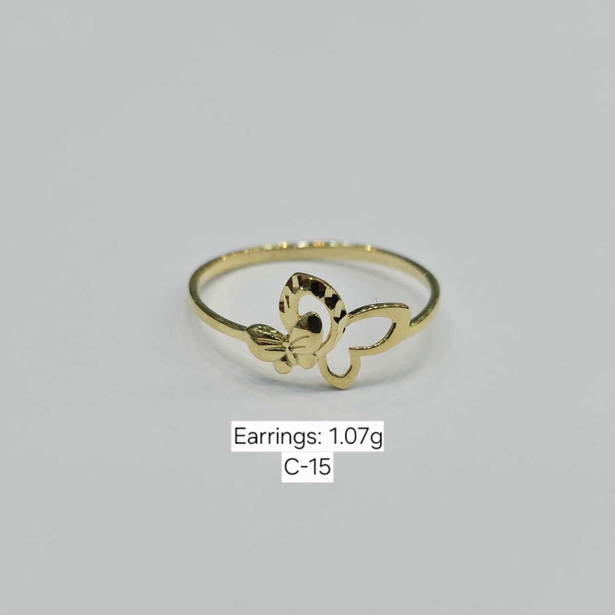 18k Gold Twin Butterfly Ring