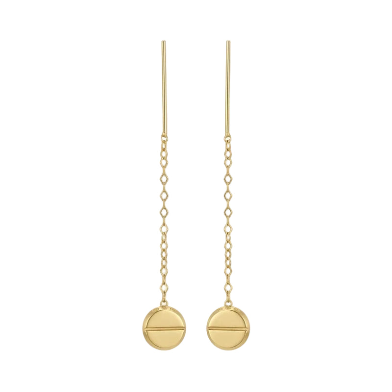 18k Gold Button Tictac Earrings - 18k Gold Earrings - Embellish Gold Jewelry & Diamond