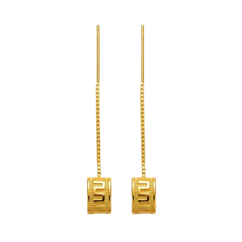 18k Gold Maze Tictac Earrings - مجموعة احتفالية - Embellish Gold Jewelry & Diamond