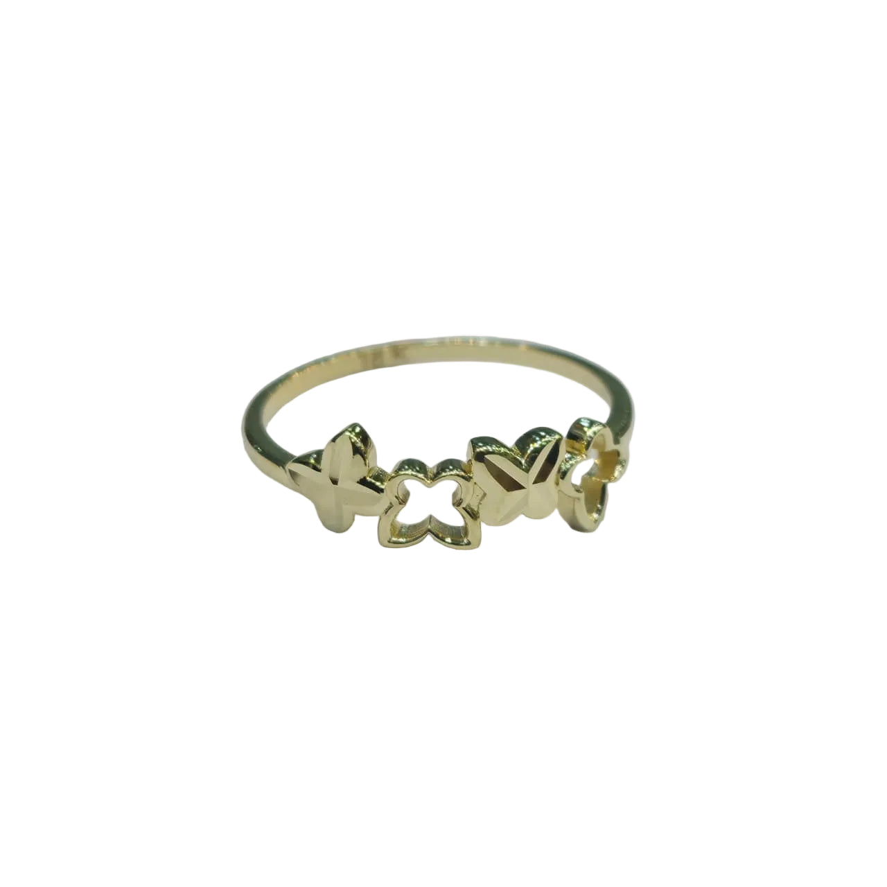 18k Gold Butterfly Clove Ring