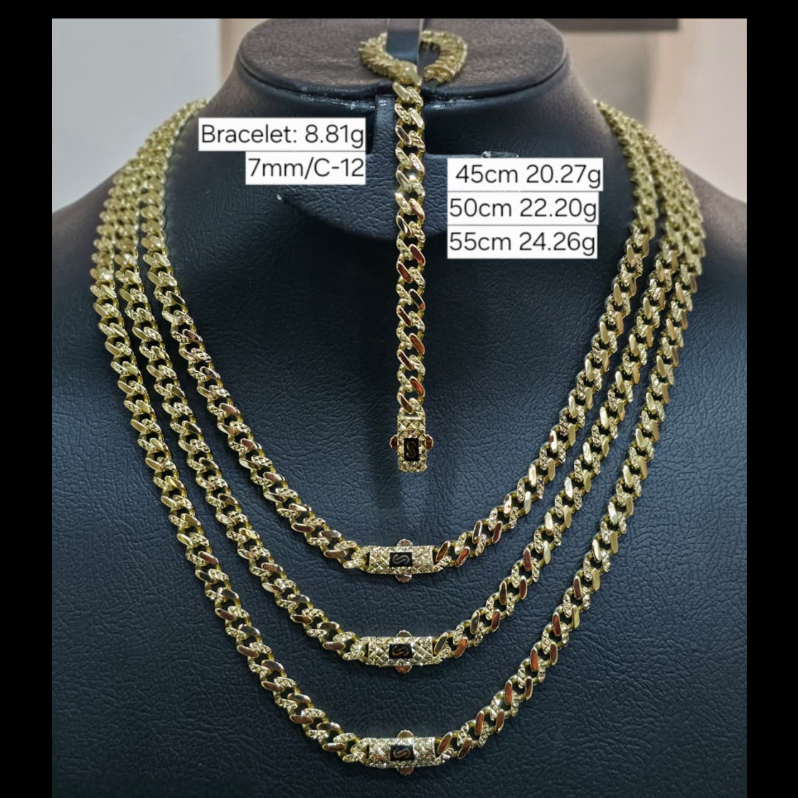18k Gold Monaco Chain