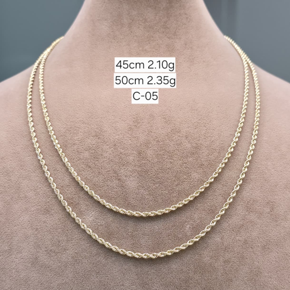 18k Gold Rope Chain 5