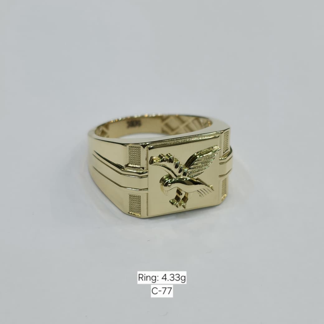 18k Gold Eagle Power Ring
