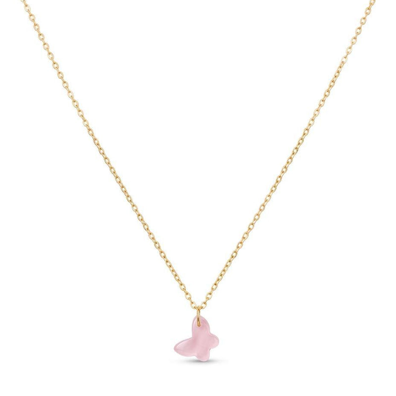 18k Gold Jade Butterfly Necklace - ad collection - Embellish Gold Jewelry & Diamond