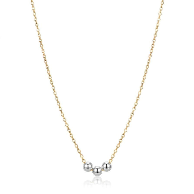 18k 3 White Gold Ball Necklace - Products - Embellish Gold Jewelry & Diamond