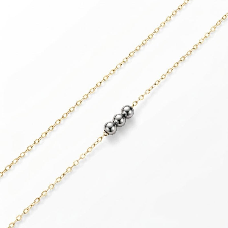 18k 3 White Gold Ball Necklace - Products - Embellish Gold Jewelry & Diamond