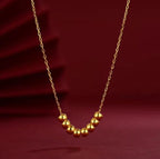 18k Gold 8 Ball Necklace