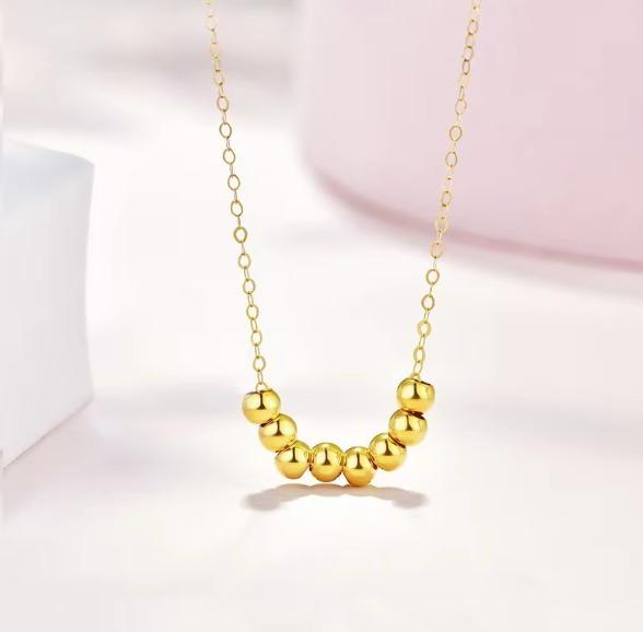 18k Gold 8 Ball Necklace - 18k Gold Necklace - Embellish Gold Jewelry & Diamond